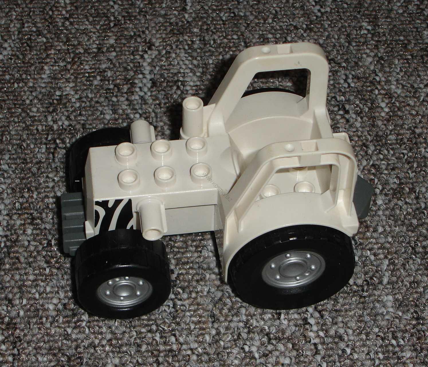 Lego Duplo D50925 traktor bílý rovný předek Safari POUŽITÉ