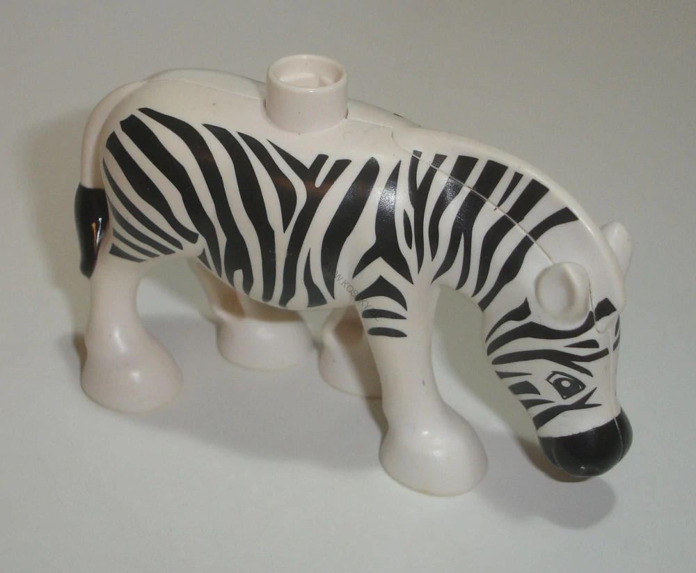 Lego Duplo D01025-2 (bb0794pb01) Duplo zebra - bílý vrch hřívy (stav viz foto) POUŽITÉ