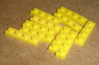 Lego 201175-X (3710) destička, podložka 1x4 10 ks POUŽITÉ