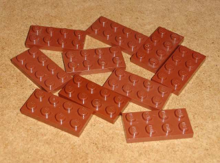 Lego 202750-X (3020) destička, podložka 2x4 10 ks POUŽITÉ