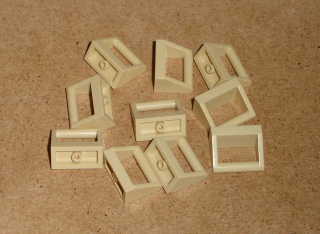 Lego 265910-X (2432) destička hladká speciální 1x2 s držadlem 10 ks POUŽITÉ