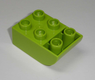Lego Duplo D10189P (98252) kostka 2x3 invert zaoblená lime 1 ks NOVÉ2