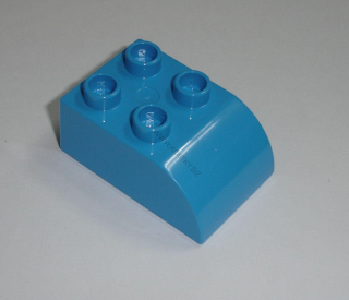 Lego Duplo D10199 (2302) kostka 2x3 zaoblená tm. azurová POUŽITÉ