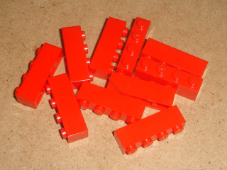 Lego 102035-X (3010) kostka 1x4 10 ks POUŽITÉ