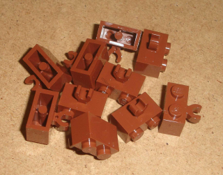 Lego 151985-X (30237b) kostky s klipem 10 ks POUŽITÉ