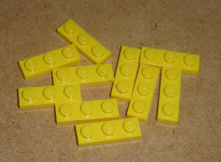 Lego 200910-X (3623) destička, podložka 1x3 10 ks POUŽITÉ