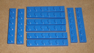 Lego 201240-X (3666) destička, podložka 1x6 10 ks POUŽITÉ