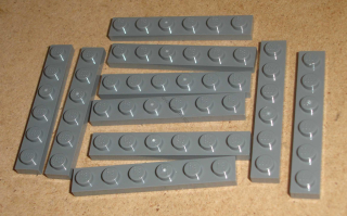 Lego 201285-X (3666) destička, podložka 1x6 10 ks POUŽITÉ