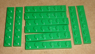 Lego 201335-X (3666) destička, podložka 1x6 10 ks POUŽITÉ