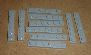 Lego 201350-X (3666) destička, podložka 1x6 10 ks POUŽITÉ