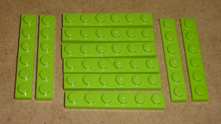 Lego 201360-X (3666) destička, podložka 1x6 10 ks POUŽITÉ