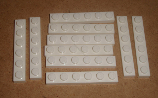 Lego 201450-X (3666) destička, podložka 1x6 10 ks POUŽITÉ