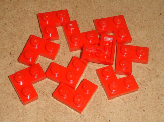 Lego 202275-X (2420) destička 2x2 rohová 10 ks POUŽITÉ