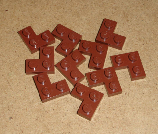 Lego 202280-X (2420) destička 2x2 rohová 10 ks POUŽITÉ