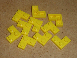Lego 202305-X (2420) destička 2x2 rohová 10 ks POUŽITÉ