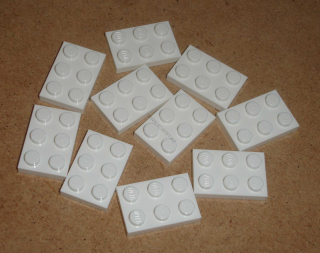 Lego 202515-X (3021) destička, podložka 2x3 10 ks POUŽITÉ