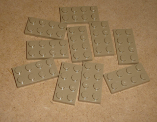 Lego 202625-X (3020) destička, podložka 2x4 10 ks POUŽITÉ