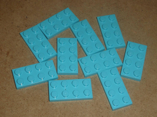 Lego 202685-X (3020) destička, podložka 2x4 10 ks POUŽITÉ