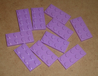 Lego 202695-X (3020) destička, podložka 2x4 10 ks POUŽITÉ