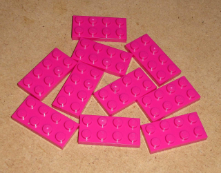 Lego 202680-X (3020) destička, podložka 2x4 10 ks POUŽITÉ