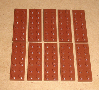 Lego 202985-X (3795) destička, podložka 2x6 10 ks POUŽITÉ