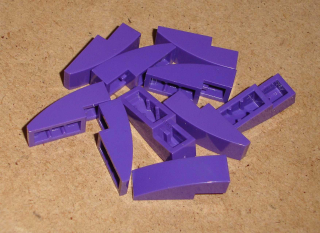 Lego 701204-X (50950) šikmá, zakulacená 3x1 10 ks POUŽITÉ