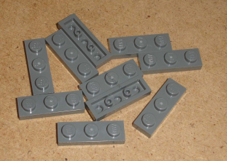 Lego 200750-X (3623) destička, podložka 1x3 10 ks POUŽITÉ
