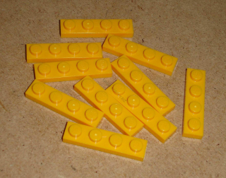 Lego 200940-X (3710) destička, podložka 1x4 10 ks POUŽITÉ