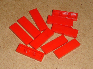 Lego 600850-X (63864) hladké kostky 1x3 10 ks POUŽITÉ