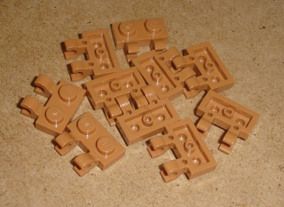 Lego 256400-X (60470b) destička speciální 1x2, klip 10 ks POUŽITÉ