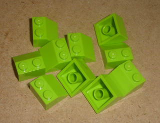 Lego 303350-X (3039) šikmá, střecha 45 2x2 10 ks POUŽITÉ