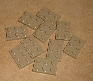 Lego 202395-X (3021) destička, podložka 2x3 10 ks POUŽITÉ