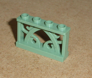 Lego 425240 (19121) plot, zábradlí 1x4x2 s ornamenty 1 ks POUŽITÉ