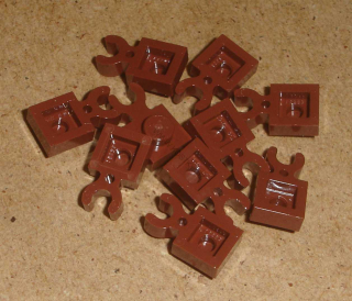Lego 255370-X (4085d) destička speciální 1x1 s klipem 10 ks POUŽITÉ