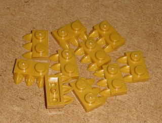 Lego 256575-X (15208) destička speciální 1x2 se zuby 10 ks POUŽITÉ
