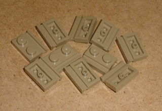 Lego 257760-X (32028) destička speciální 1x2, drážka pro dveře 10 ks POUŽITÉ