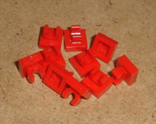 Lego 265200-X (15712) destička hladká speciální 1x1 s klipem 10 ks POUŽITÉ