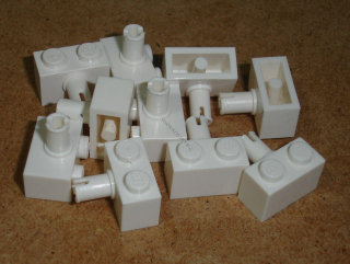 Lego 152060-X (2458, 44865) kostky s pinem 10 ks POUŽITÉ