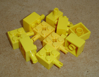 Lego 153390-X (6232) kostka s pinem 10 ks POUŽITÉ