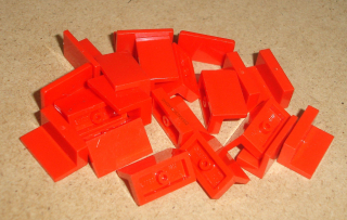 Lego 605205-X (4865, 4865b) panel 1x2x1 20 ks POUŽITÉ