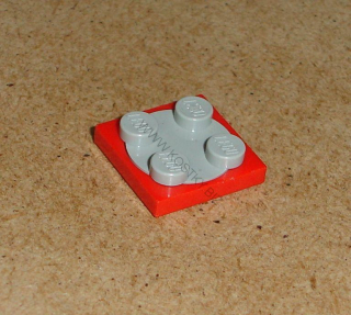 Lego 701770 (3679, 3680) točna 2x2 starší šedá vrch 1 ks POUŽITÉ