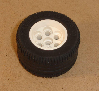 Lego 637160 (6595, 6594) kolo 36.8mm D. x 26mm VR s pneu 49.6 x 28 VR 1 ks POUŽITÉ