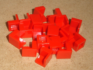 Lego 605080-X (6231) panel 1x1x1 roh 20 ks POUŽITÉ