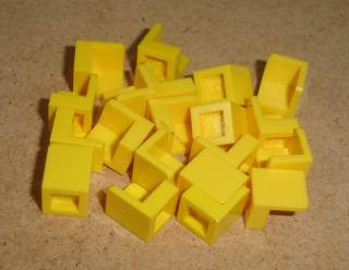 Lego 605100-X (6231) panel 1x1x1 roh 20 ks POUŽITÉ