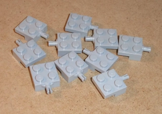 Lego 260040-X (4488) destička speciální 2x2, náprava, malý pin 10 ks POUŽITÉ
