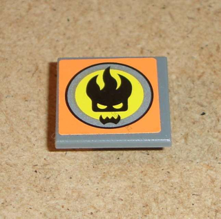 Lego 939134 (30258pb046) dopravní značka s nálepkou (Dr. Inferno) 1 ks POUŽITÉ