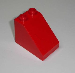 Lego Duplo D10397 (63871) kostka 3x2x2 šikmá stříška červená 1 ks POUŽITÉ