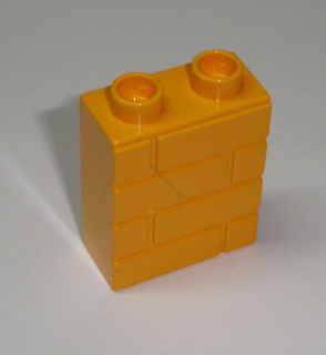Lego Duplo D10037 (25550) kostka 1x2x2 zeď - cihly sv. oranžová 1 ks POUŽITÉ