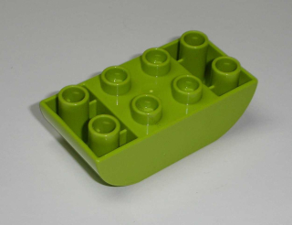 Lego Duplo D10266 (98224) kostka 2x4 invert zaoblená lime POUŽITÉ