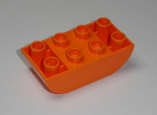 Lego Duplo D10267 (98224) kostka 2x4 invert zaoblená oranžová OUŽITÉ